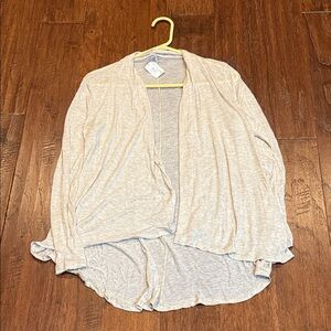 NWT! Large Ambiance Oatmeal Open Front Cardigan